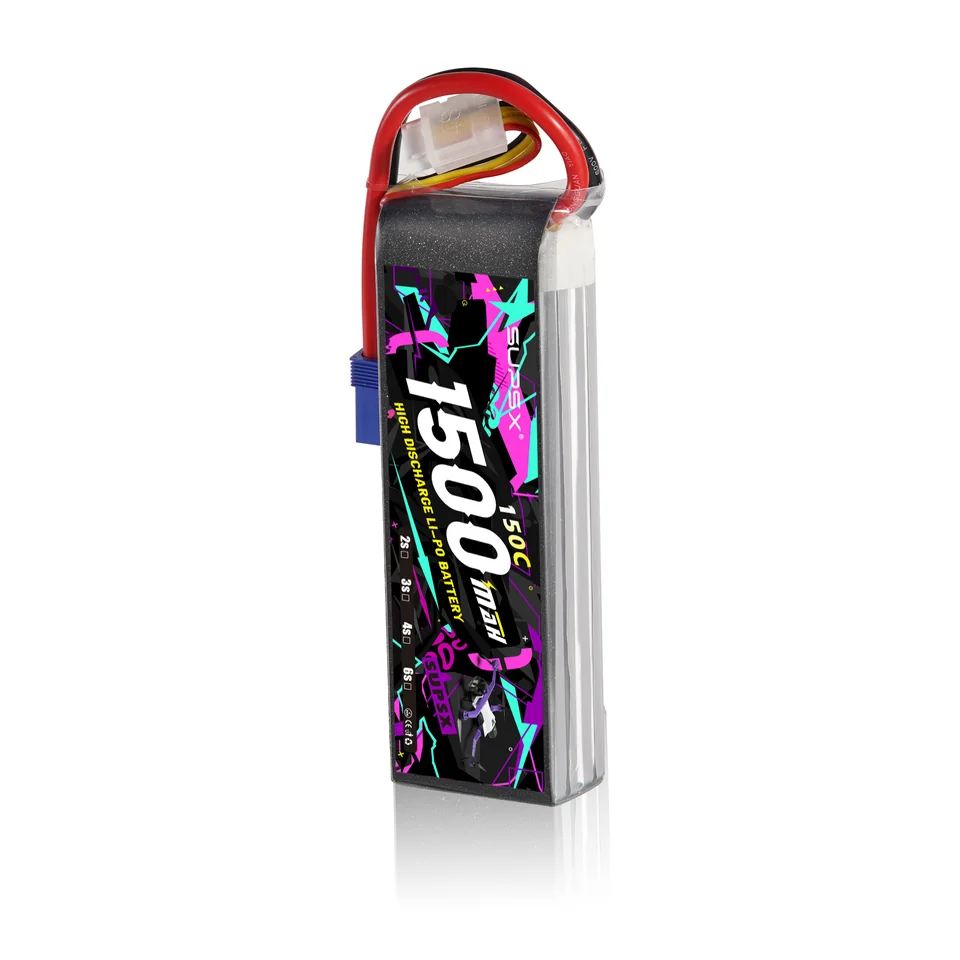 Vista 3 de referencia de batería para drones 1,500mAh 85C 3.7V