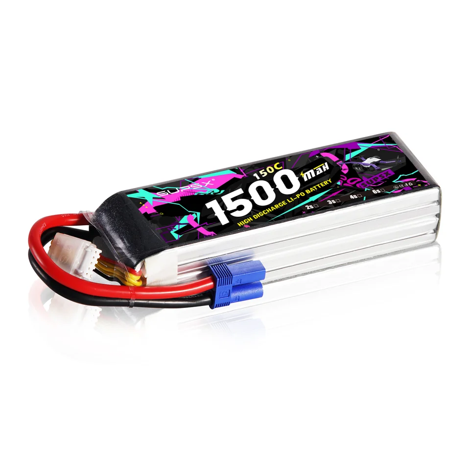 Vista 4 de referencia de batería para drones 1,500mAh 85C 3.7V