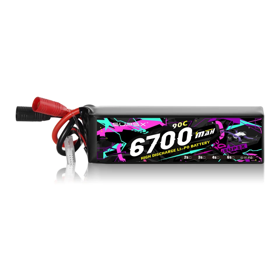 Referencia de batería para drones: 6700mAh 45C